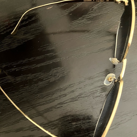 Cartier Gold Frame Sunglasses with Dark Lenses